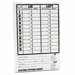 Loft And Lie Data Recording Pads-GAA