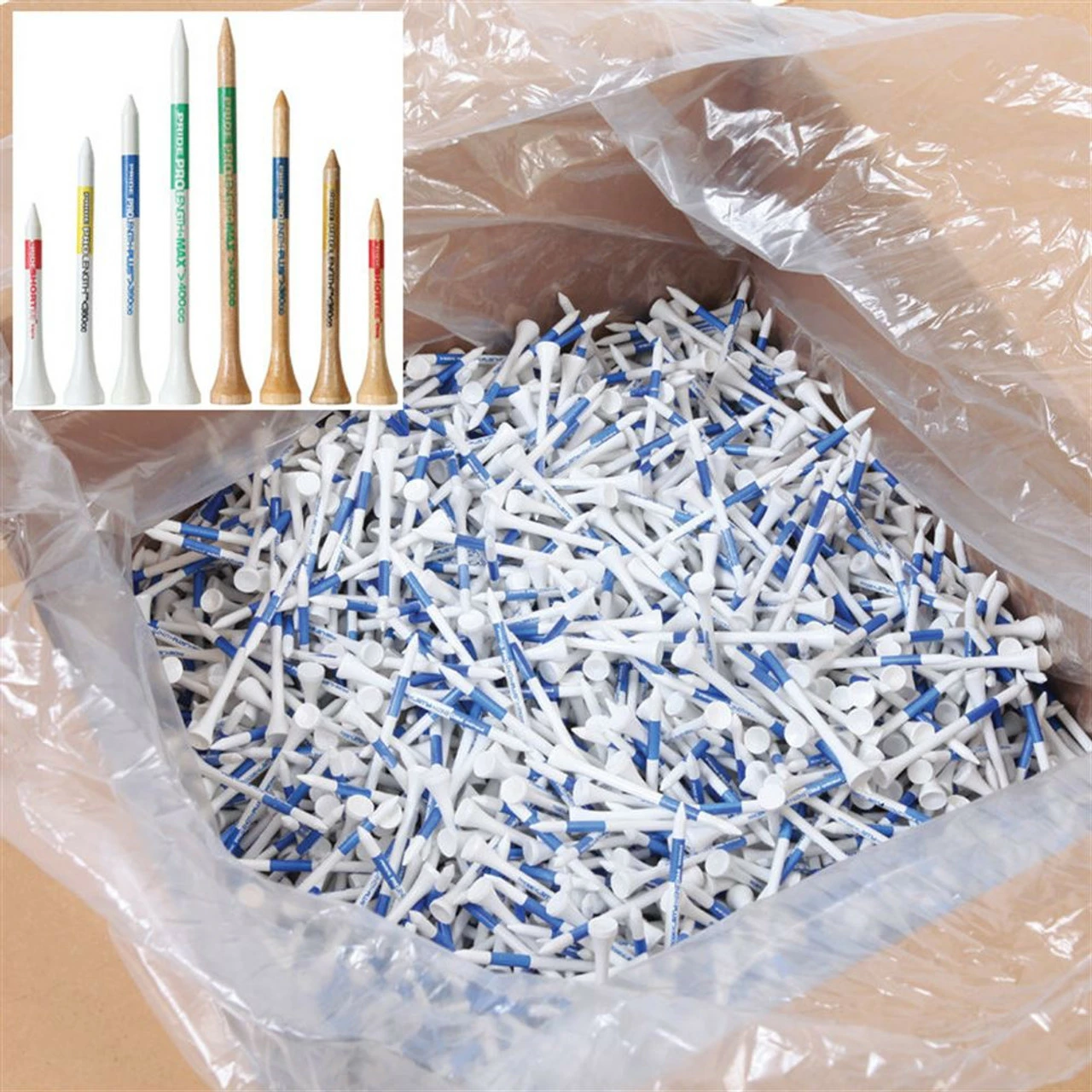 Pride PTS 2 3/4" Golf Tees - 10M Bulk