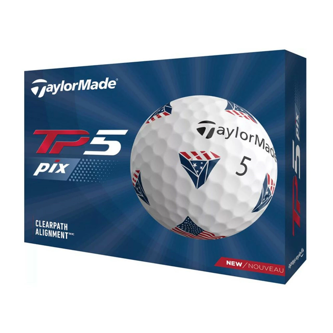 TaylorMade 2021 TP5 Pix USA Golf Balls-TM9057